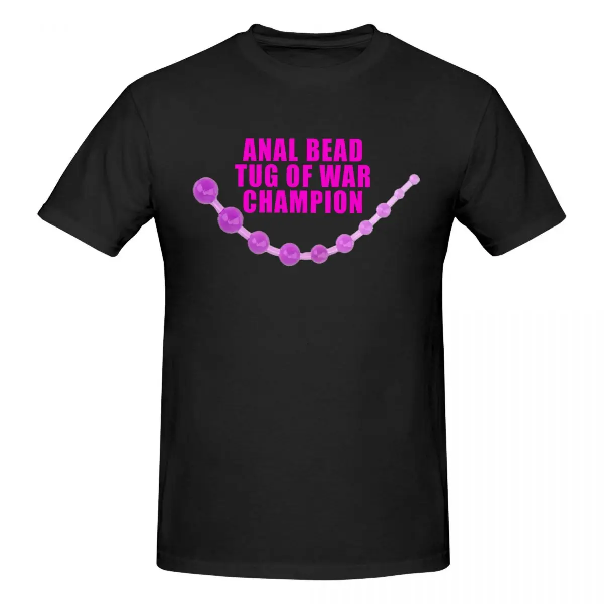 Anal Bead Tug Of War Champion Men T-Shirt Classic Oversized T Shirts Men's O-Neck Cotton Tees Short Summer Male