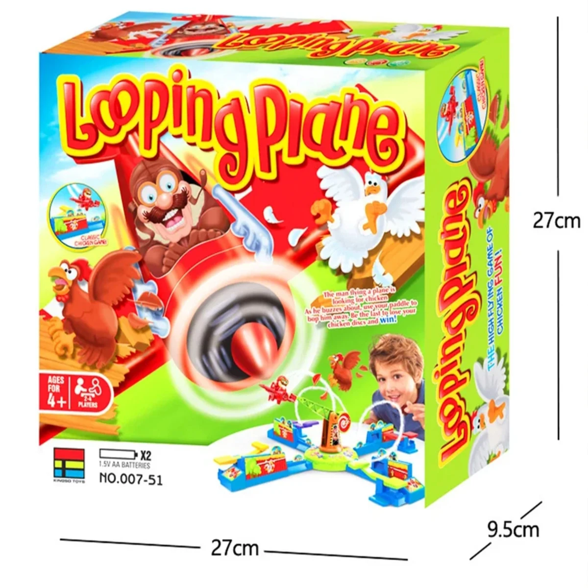 Looping Louie Rotating Aircraft Stealing Chicken Game Parent Child Interactive Puzzle Board Game Party Game 2 to 4 Players 2024