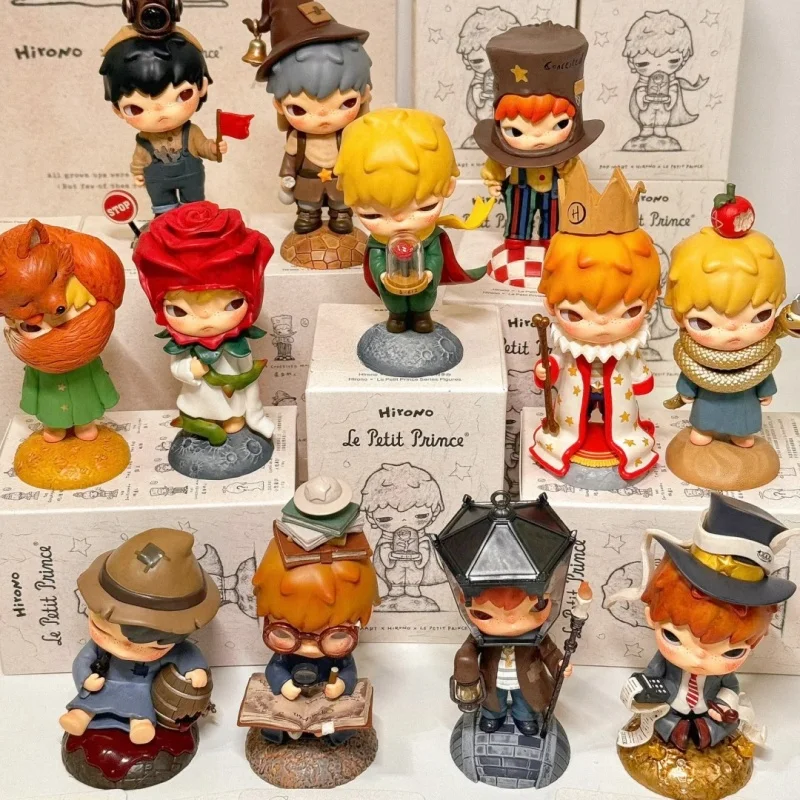 New Genuine Hirono×Le Petit Prince Series Anime Figures Cute Aviator Collectible Toys King Model Figures Room Festival Gifts