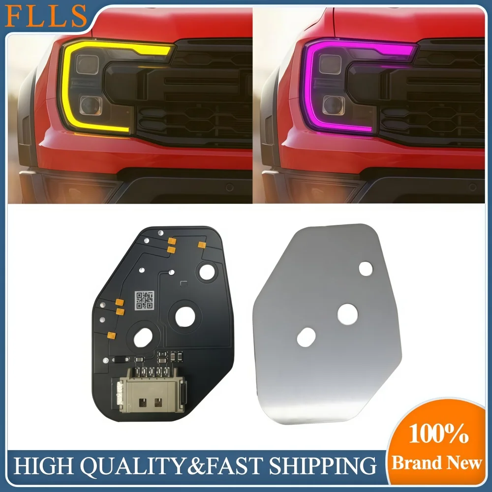 

For Ford Ranger Raptor Lariat Wildtrak T9 2023-2025 Amber Yellow LED Headlight DRL Module Replace Daylight Daytime Running Light