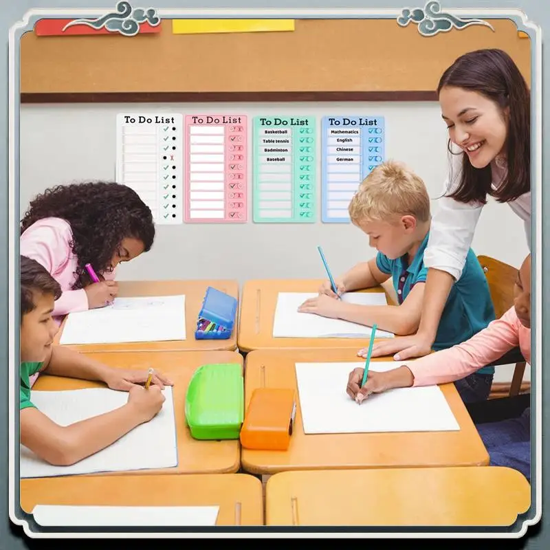 4Pcs Dry Erase Memo List Board Chore Chart RV List Board With 10 Dry Erase Paper