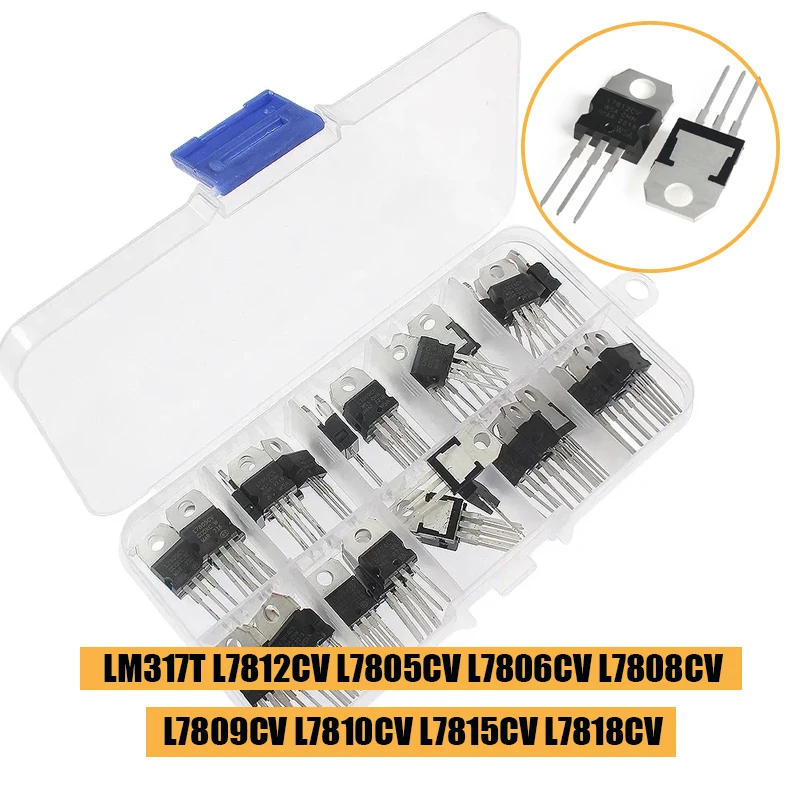 5-50pcs Transistor TO-220 LM317T L7812CV L7805CV L7806CV L7808CV L7809CV L7810CV L7815CV L7818CV L7824CV Voltage Regulator IC