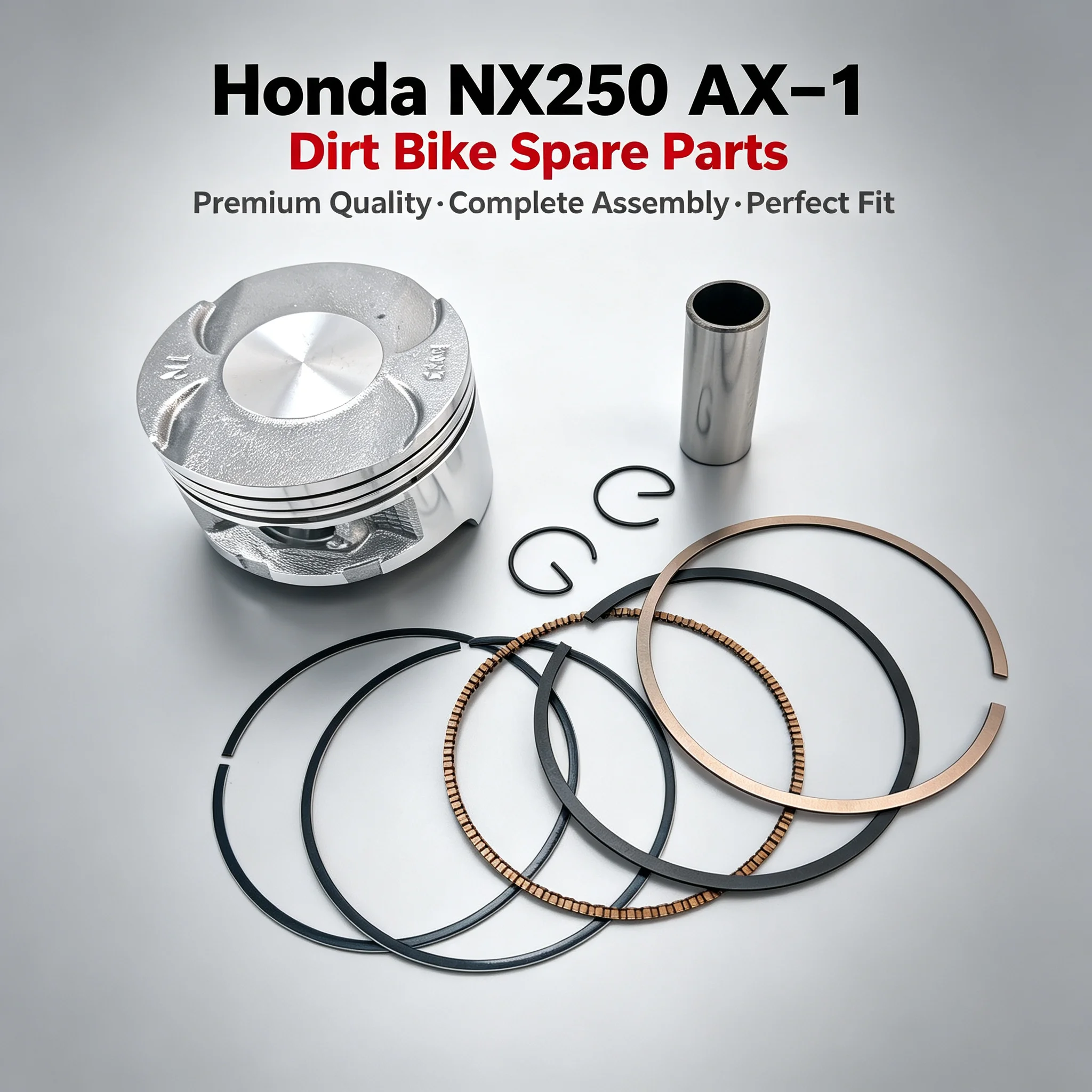 Motorcycle Engine Piston Kit For Honda NX250 AX‑1 Dirt Bike Spare Parts