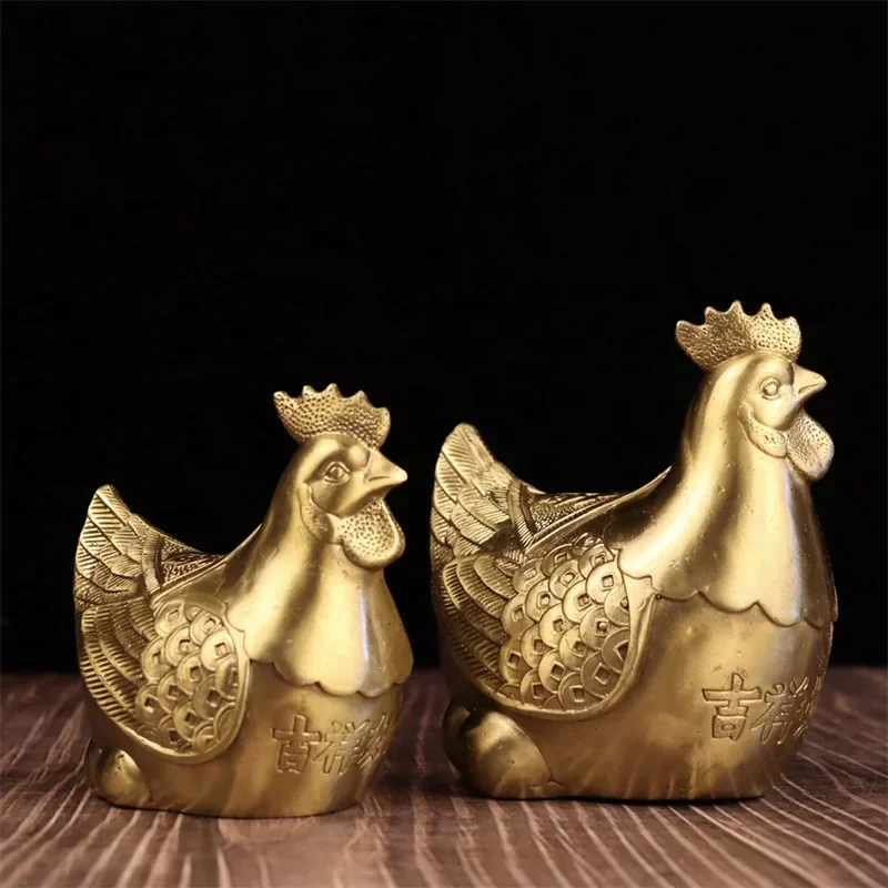 Brass Laying Eggs Golden Money Hen Chicken Chinese Zodiac Of Rooster Large And Small Size Optional Copper