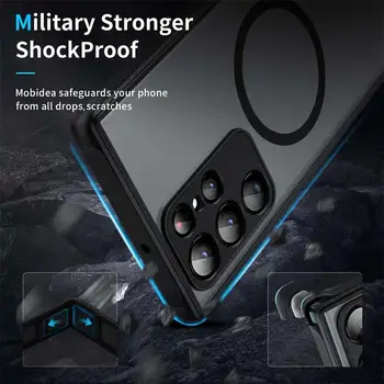 適用於三星 Galaxy S20 S21 S22 S23 FE S24 Plus S24 Ultra 的豪華 Magsafe 無線充電保護殼,防震磨砂透明後蓋 10 最佳銷售 三星S21 FE手機殼 - №2