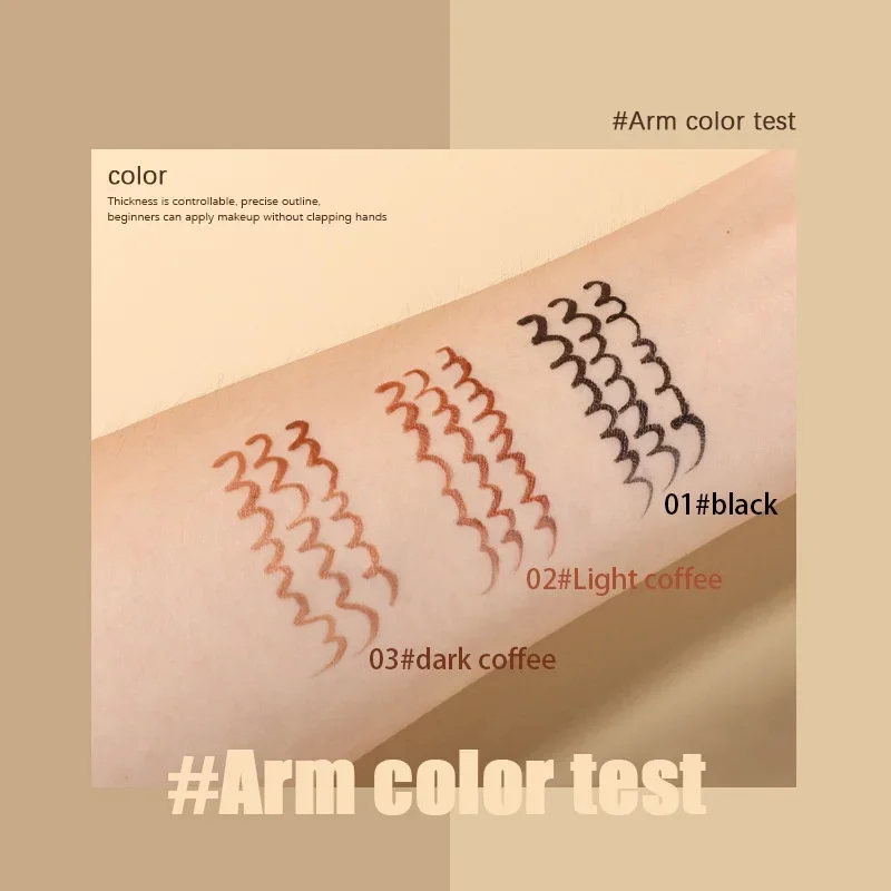 Liquid สีดํา/สีน้ําตาลดินสออายไลเนอร์ Ultra-thin Long Lasting Quick DRY Smooth Eye Liner กันน้ําไม่มี Blooming เครื่องสําอาง