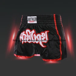 Muay Thai Shorts Men Thai Boxing Shorts Women Child Embroidery Martial Arts MMA Training Clothes Gym Kickboxing Cage Fight Pants