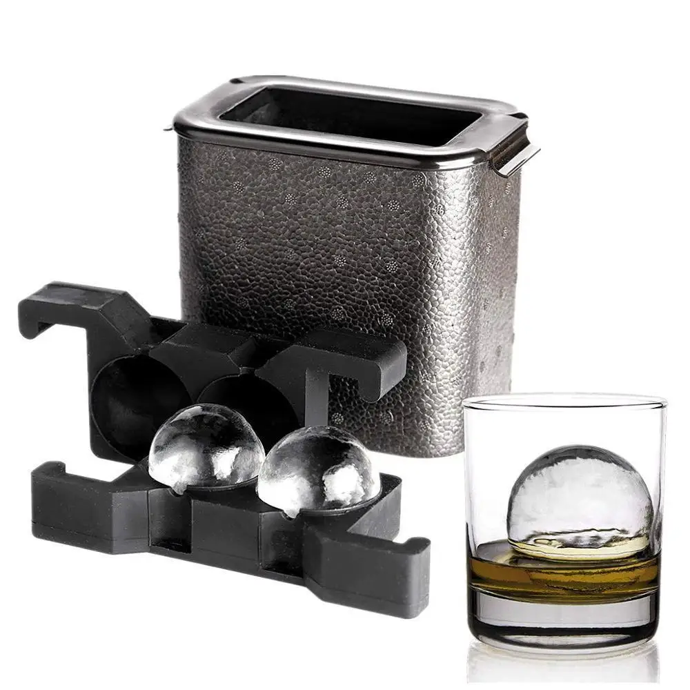 Crystal Clear Ice Ball Maker Ice Cube Maker Spherical Whiskey Tray Mould Bubble-Free  Diamond Skull Rose Ice Box Mold