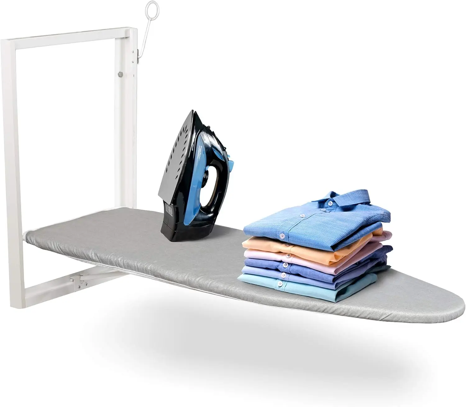 

Wall-Mounted Ironing Board | Foldable 36.2" x 12.2" Ironing Station for Home & Small Spaces | Sturdy, Easy-Release Lever, Removable Cotton Cover