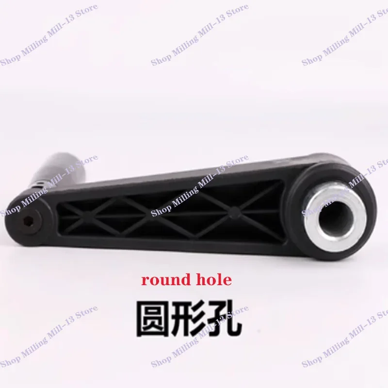 1PC Black Round Hole/Square Hole Mounting Foldable Crank Handles For Lathe Milling Machine Revolving Handle Length 63-160mm