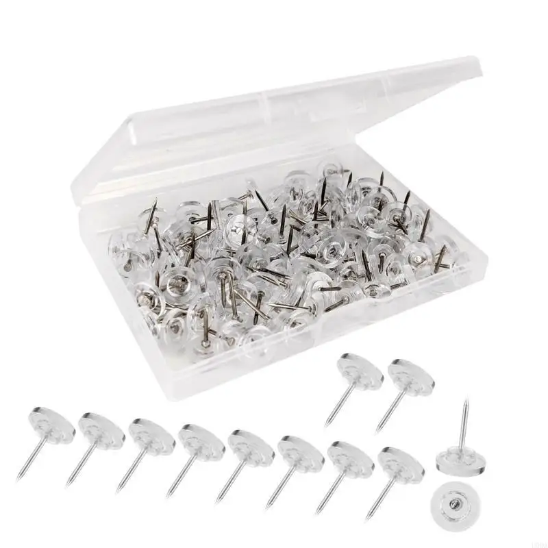  50/100Pcs Big Head Push Pin Map Tacks Thumb Nails Flat Push Pin Thumb Pin for Cork Board Picture Map Posters Note
