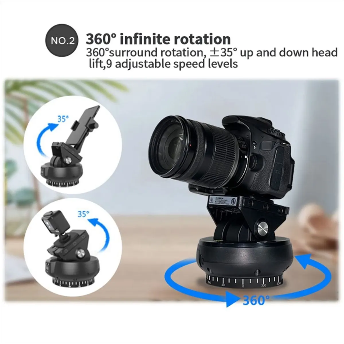 goodidea YT-1200 Auto Motorized Head 360 Timed Panoramic Stabilizer Remote Control for Phone Camera GoPro VS Zifon