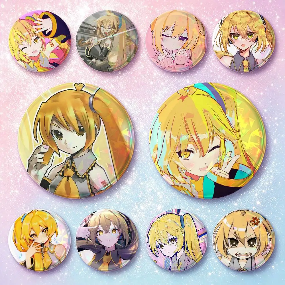 Creative Virtual Singer Akita Neru Badges Button Round Creative Pin Brooch Badge Bag Decor Accessories Fans Friends Gifts