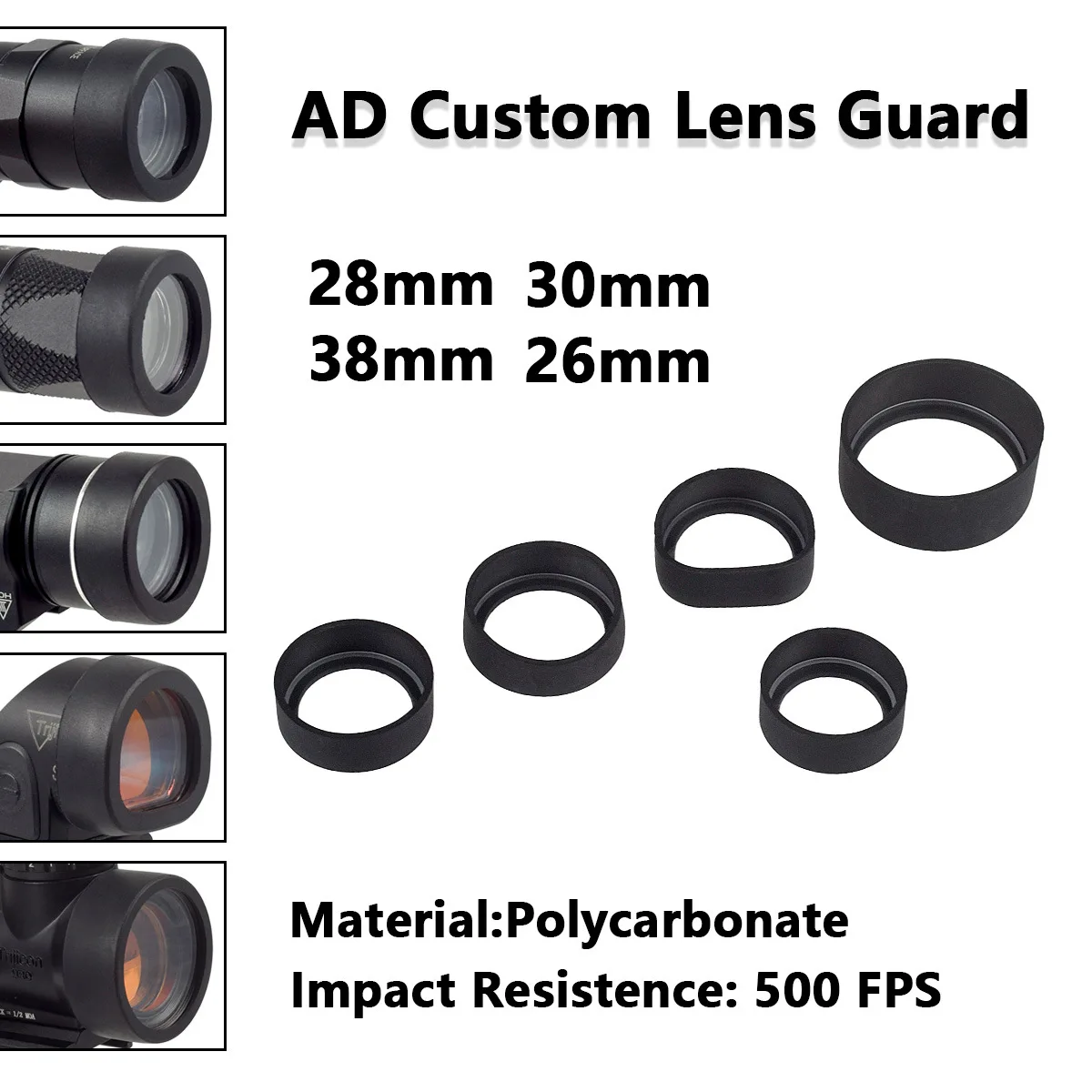 

26Mm/28Mm Flashlight/Red Dot Protective Cover T1 M300/M600V/Tlr-1/Sro Flashlight Cover for Astronomical Telescope Photography