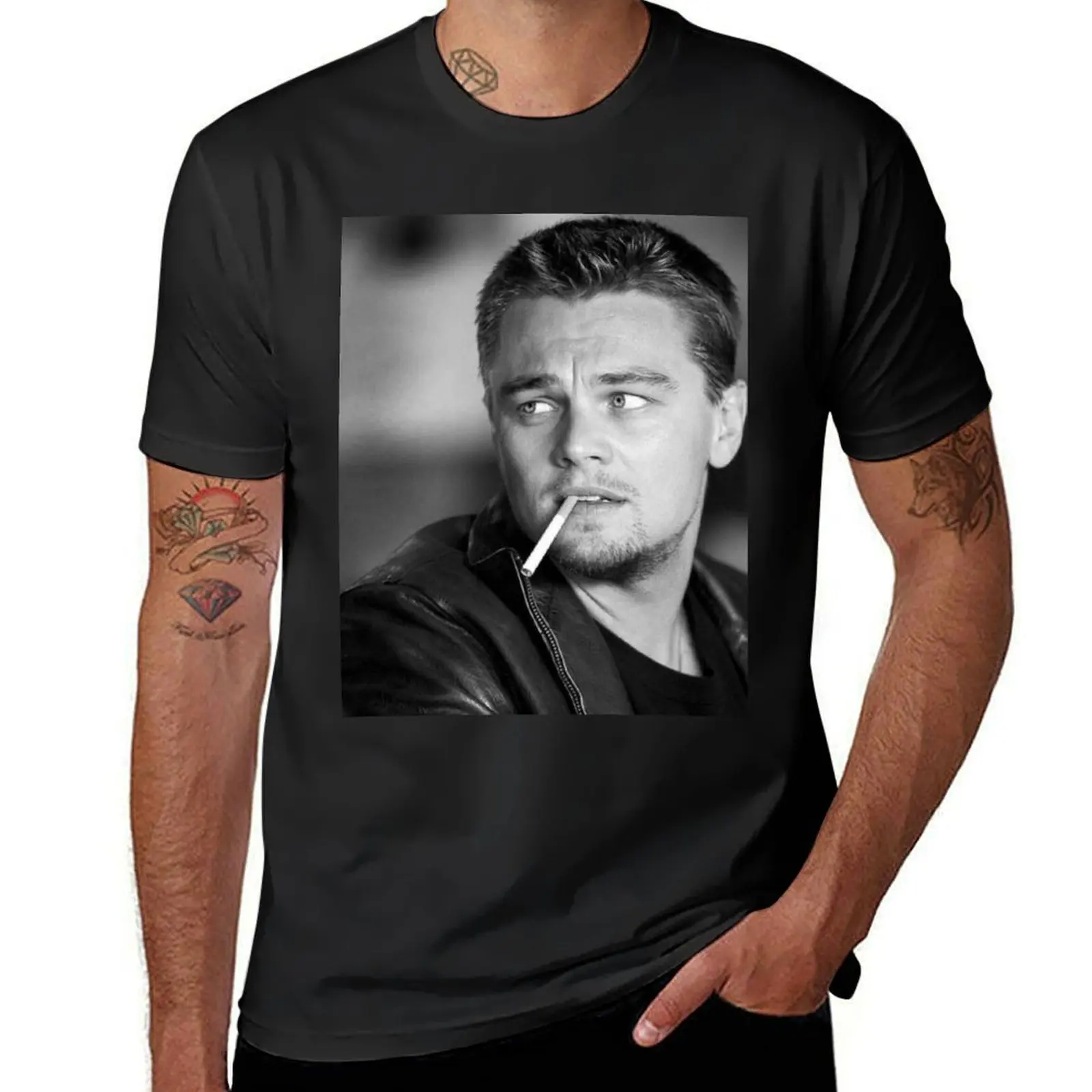 Leonardo DiCaprio T-Shirt animal prinfor boys tees mens plain t shirts