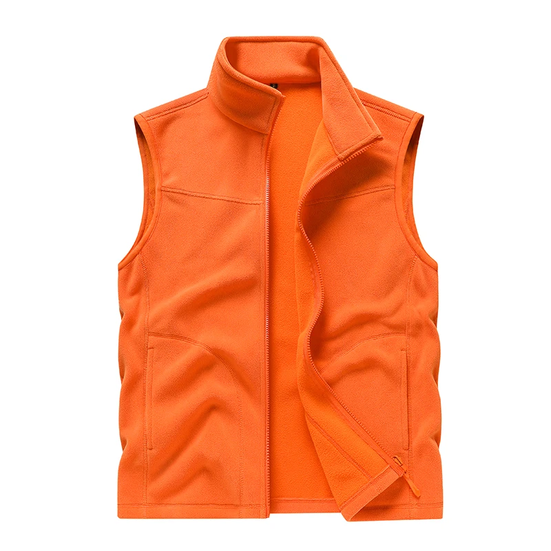 Unisex Polar Fleece Vest Stand‑Collar Zip Sleeveless Gilet Warm Soft Fleece Waistcoat Casual Outdoor Vest For Men Women Multiple
