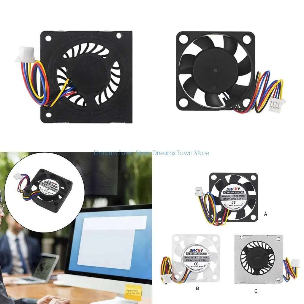 HX6A Miniature 5V Cooling Fan 4pin Jst Terminal for  Cooling Radiator Blower 3007