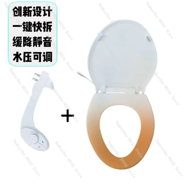 Smart Toilet Seat Cover Heated Adjustable Temperature LED Light One Click Quick Release Intelligent Bidet Seat With Washing