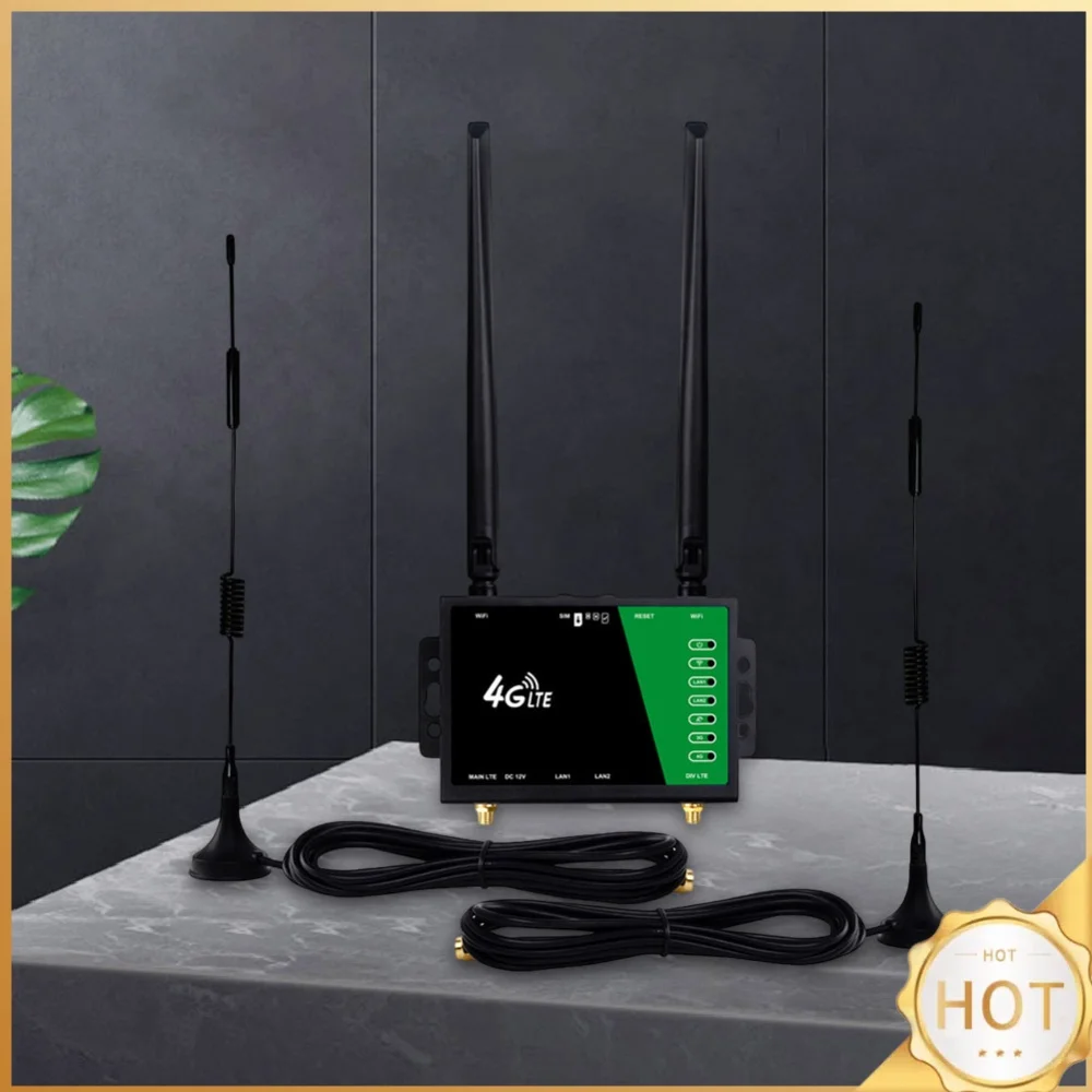 4G Wireless Router with SIM Card Slot Firewall Protection 4G LTE CPE Router 150Mbps Modem Router for Home Office Indoor