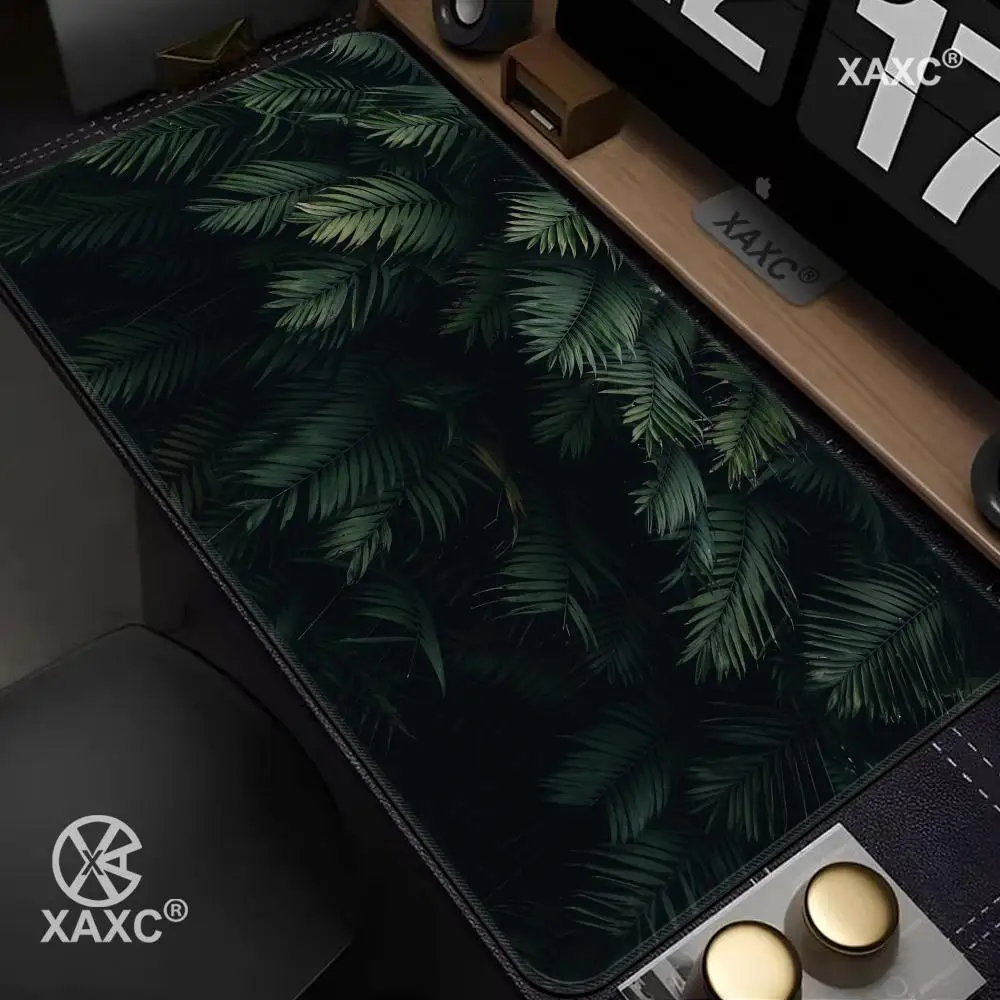 

Leaves plant green XAXC Mouse Pad large keyboard mouse desk pad non-slip rubber gaming mouse pad laptop mouse carpet