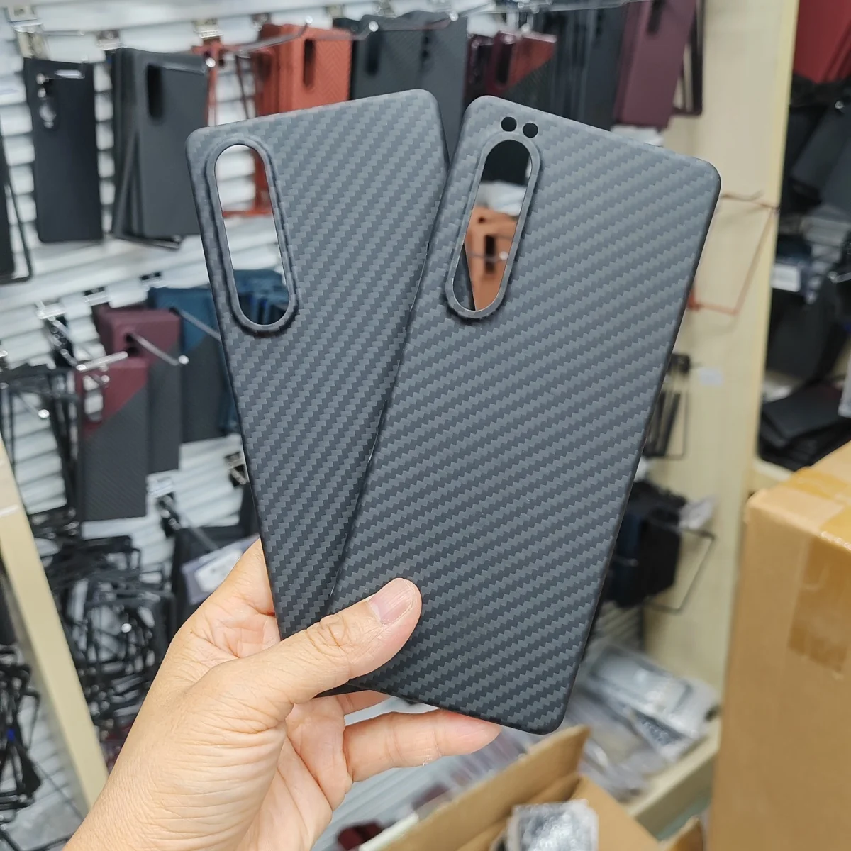 

Pure Carbon Fiber Protective Case For Sony Xperia 1 IV Ultra-thin Aramid Fiber Phone Cover For Sony Xperia 1 V Hard Shell Cover