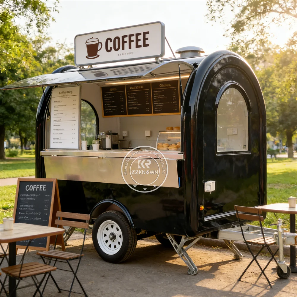 Commercial Mobile Food Van Concession Street Mobile Crepe Food Truck Coffee Cart Fast Cheap Food Trailer For Sale