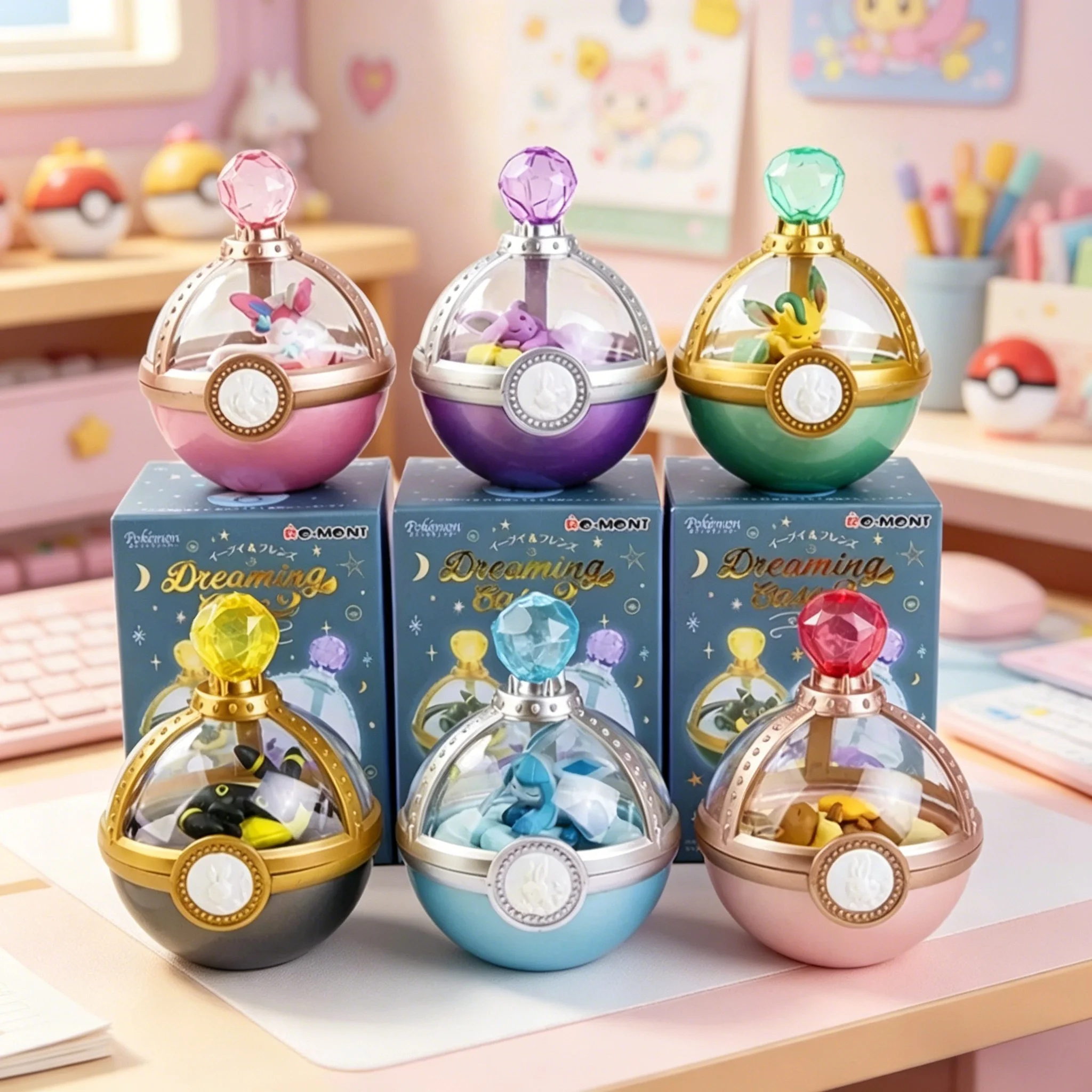 

Креативный набор-сюрприз Pokemon: фигурки спящего Иви, Дримбол, Эспеон, Умбреон, Лифеон, Глейсон, Сильвеон – милые украшения и подарки