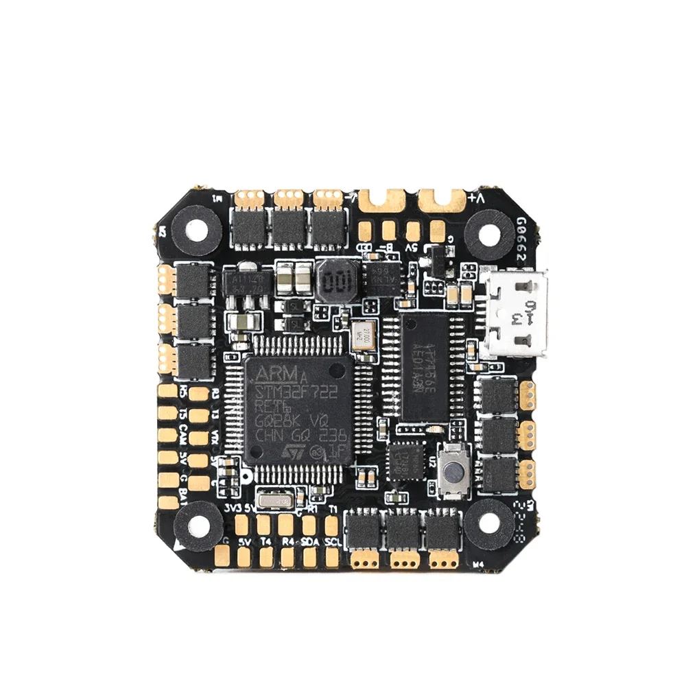 T-motor F7 35a/45a Aio Flight Controller Stm32f722 Mpu6500 Bmp280 Blhelis 3-6s 25.5*25.5mm Compatible P1804/f2004/f2203.5 Motor