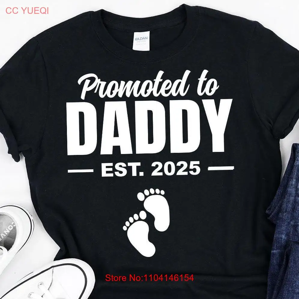 Dad Est 2025 T Shirt Pregnancy Announcement for Father's Day New Fathers Daddy long or short sleeves