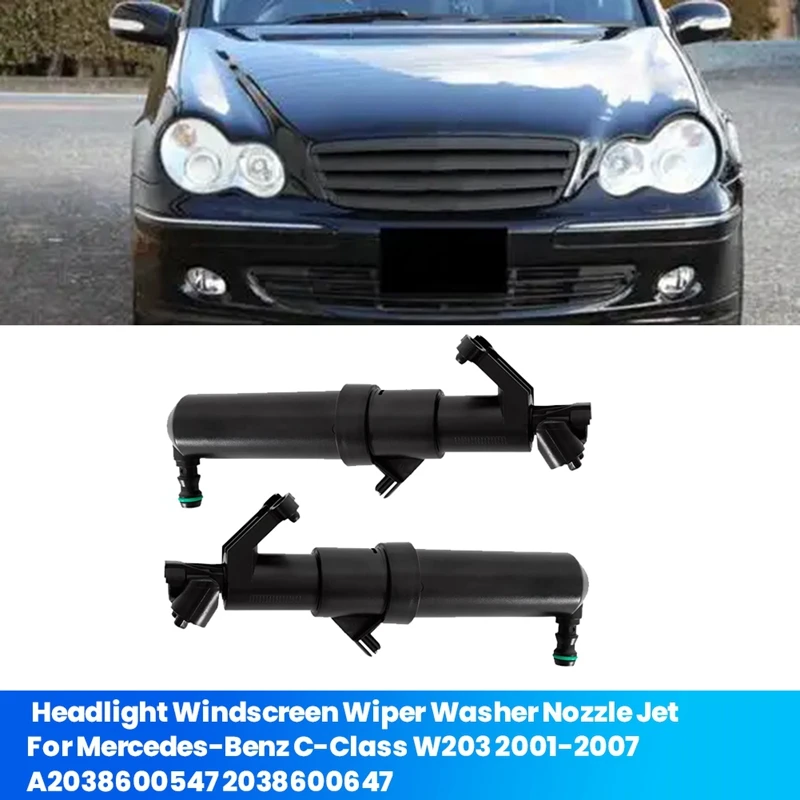 Front Headlight Windscreen Wiper Washer Jet Telescopic Nozzle For Mercedes-Benz C-Class W203 2001-2007-A99F