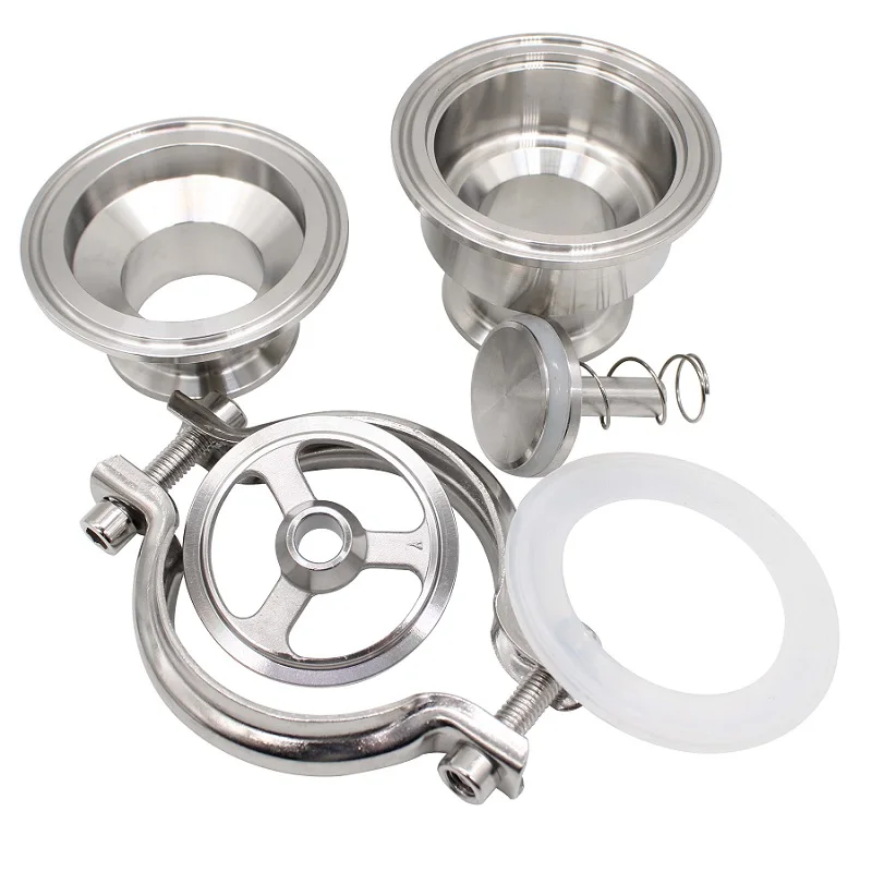 Suitable For 19-102mm Sanitary Grade 304/316 Stainless Steel Three Clamp Outer Diameter 55.5-119mm Vertical Check Valve 1.5 \