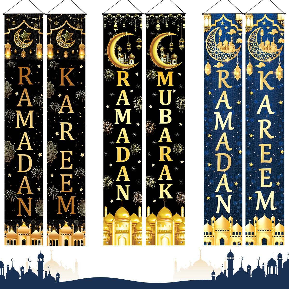 

Eid Mubarak Door Banner Ramadan Decoration For Home 2024 Islamic Muslim Party Decor Happy EID Gifts Abaya AL Adha Ramadan Kareem