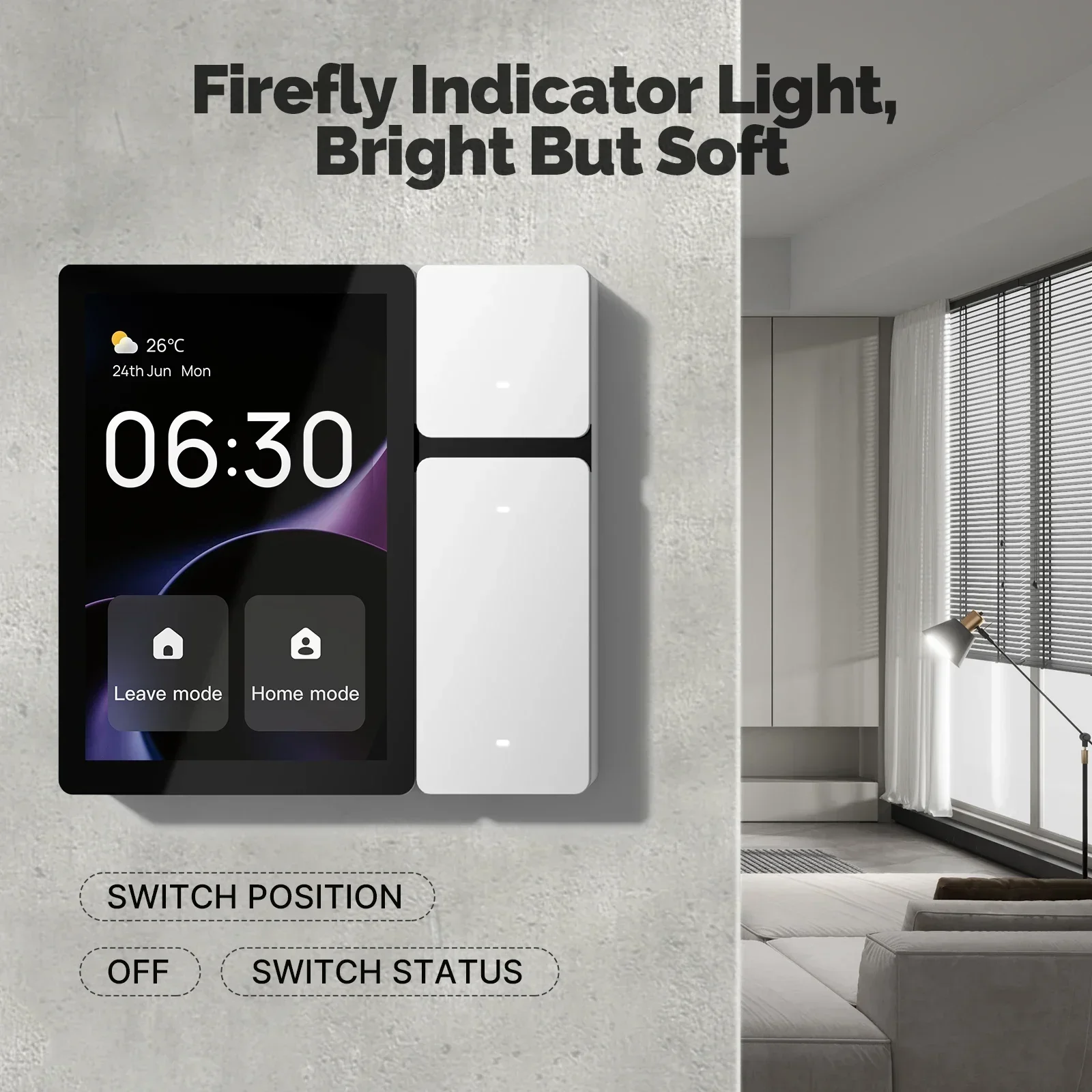 MOES-Tuya Smart Control Panel Screen, WiFi, 3.5 \