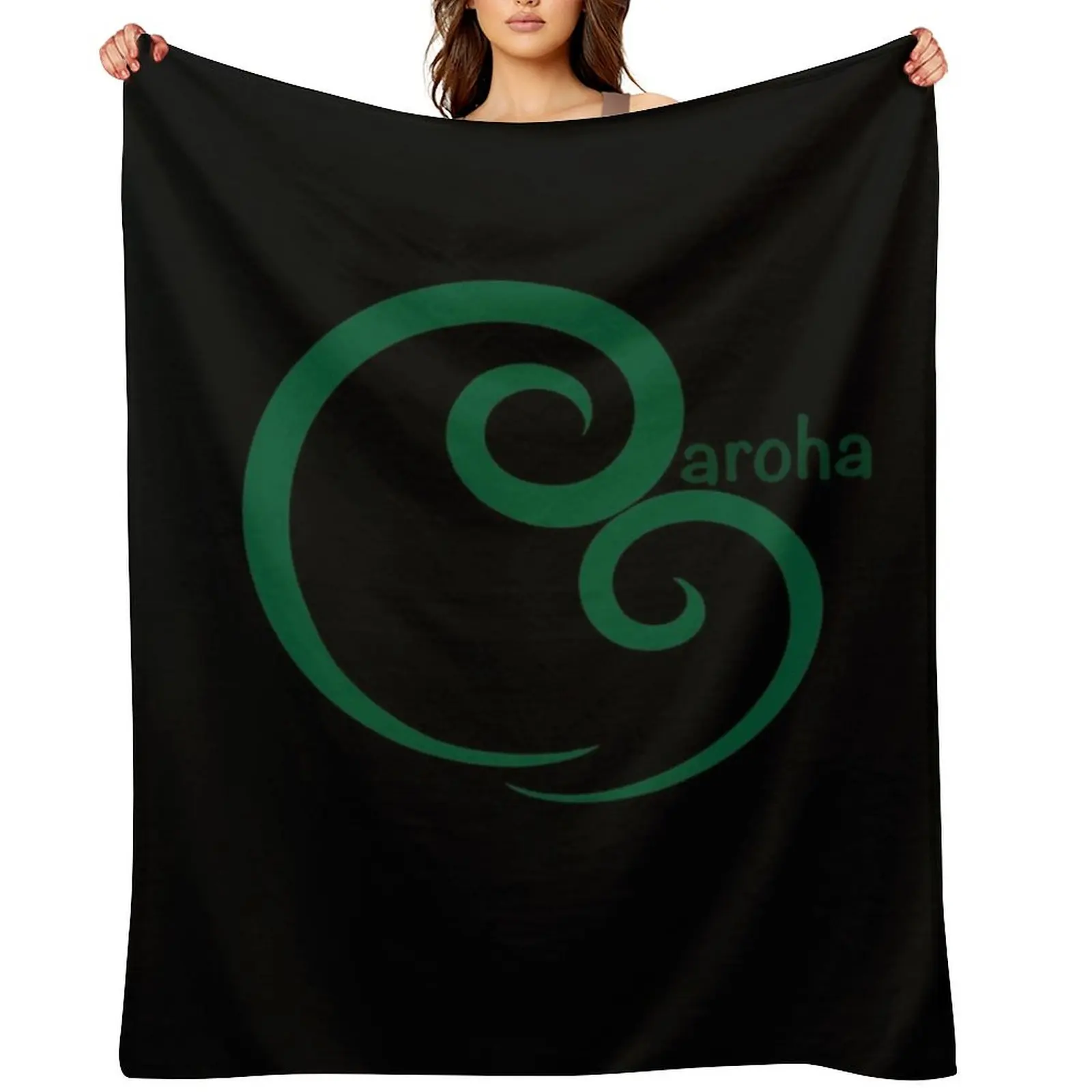 

Aroha Koru green Throw Blanket Furry Thermals For Travel Sofas Summer Beddings Blankets