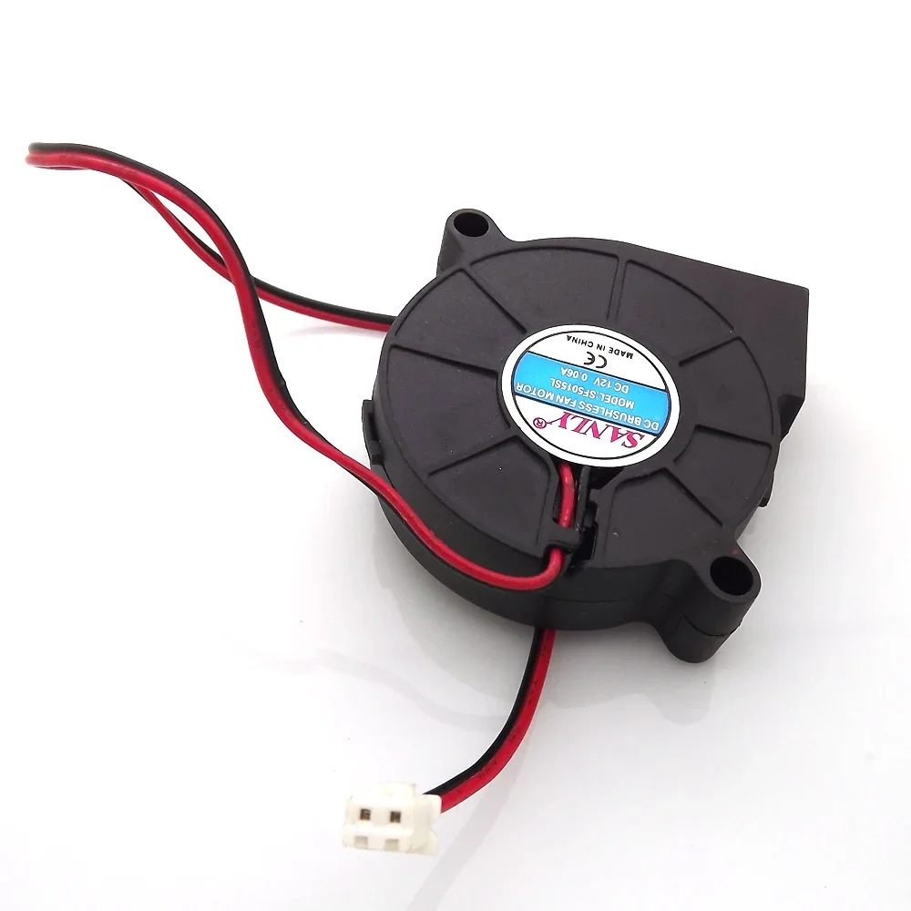 

SF5015SL DC12V 0,06A 50*50*15 мм 2-контактный 2-проводной ультра тихий увлажнитель с турбо-вентилятором охлаждения