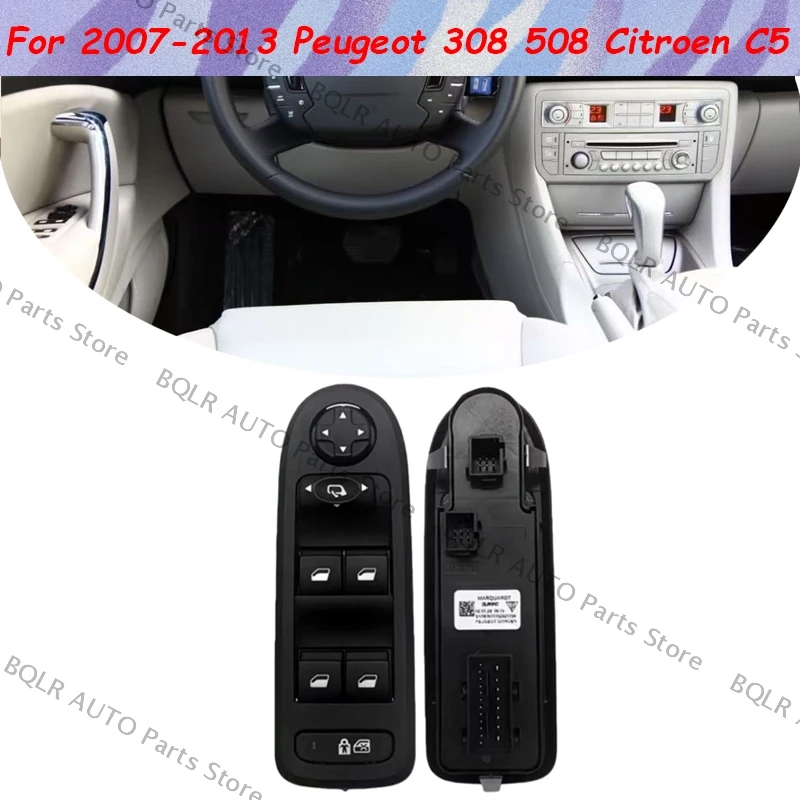 

For 2007 2008 -2013 Peugeot 308 508 Citroen C5 Front Left Master Window Lifter Switch 96659465ZD 96644915XT Car Accessories