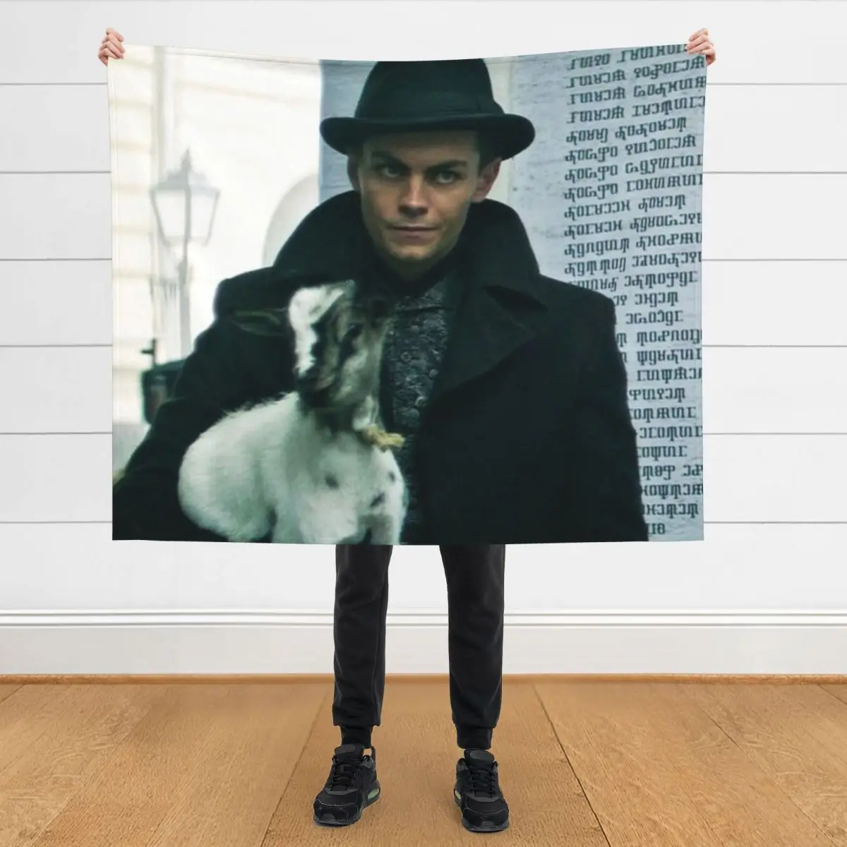 

Kaz with the Milo the goat Throw Blanket for babies Hairys Softest Blankets