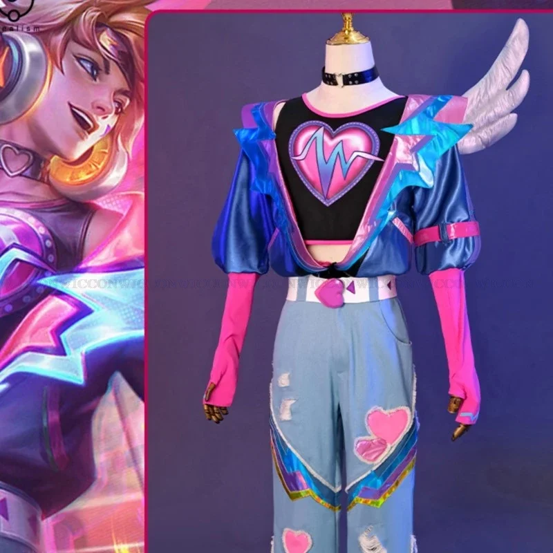 ชุดสูทแฟชั่นสีชมพูสำหรับชุดคอสเพลย์ผู้หญิงโลฮ่าฮ่าๆชุดงานปาร์ตี้ฮาโลวีนชุดเสื้อผ้าสำหรับผู้ชายยูนิฟอร์ม