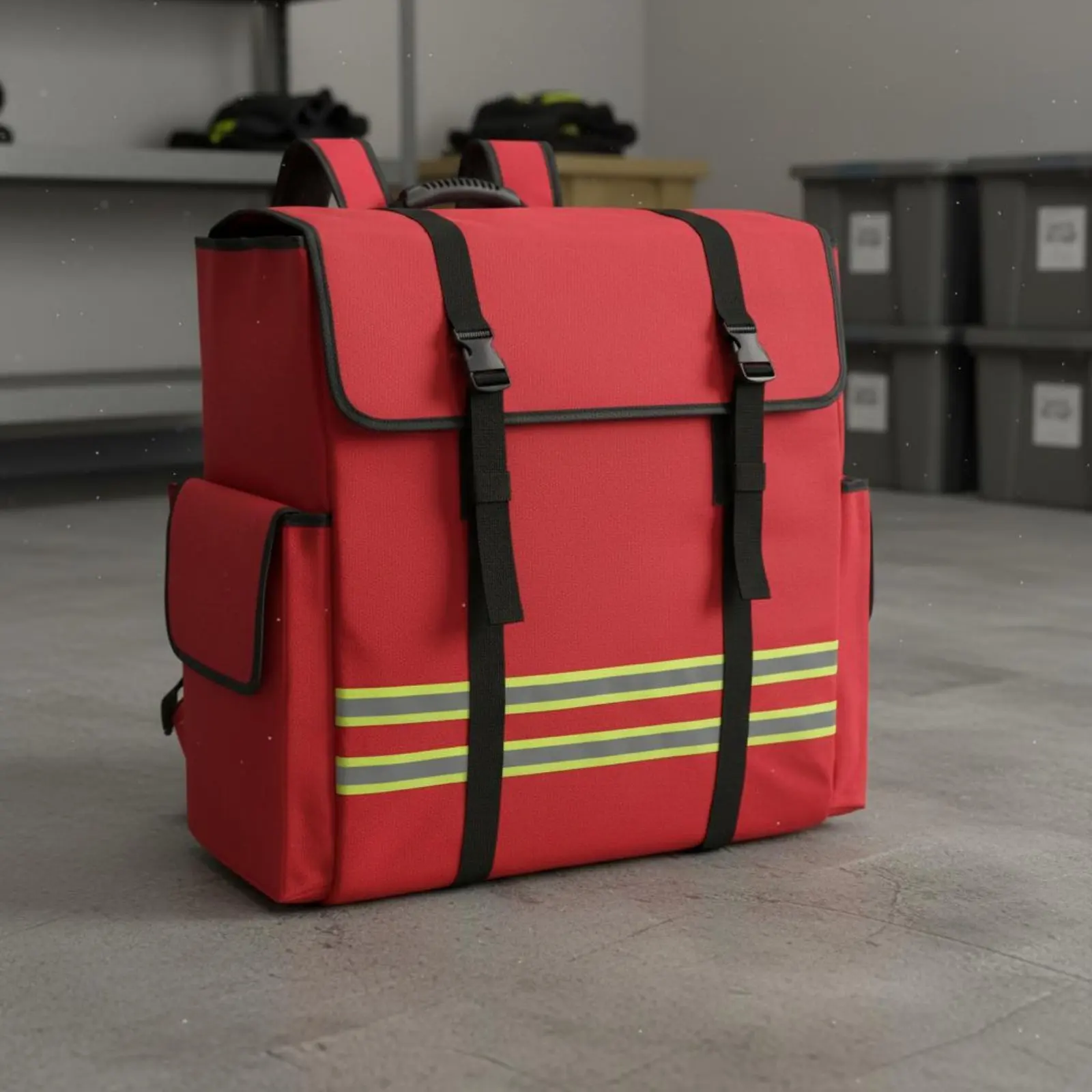 Wildland Fire Hose Bag Waterproof Hose Backpack Firefighting Gear Large Capacity Portable for Firefighters, Rescue Work, Outdoor