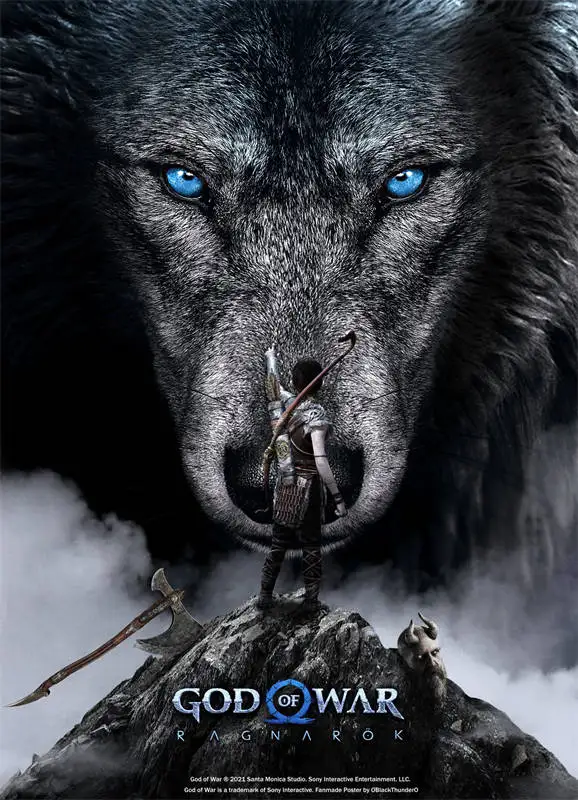 إله الحرب الفن الحديث قماش جدار ديكور لعبة جمالية ملصق للأطفال غرفة ديكور المنزل طباعة لاعب واحد لعبة مستوحاة الجدار أ