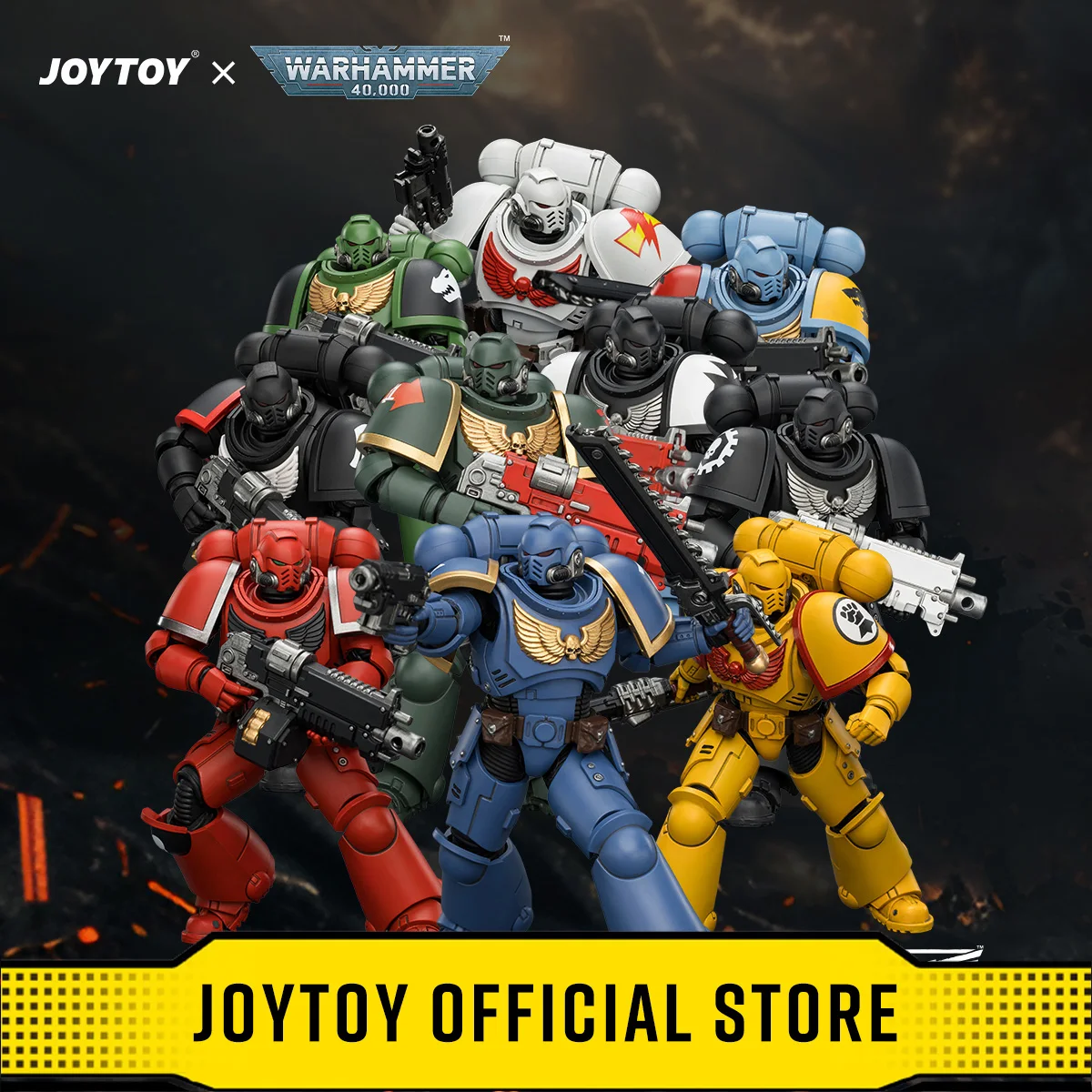 JOYTOY Warhammer 40,000 1/18 Action Figures Ultramarines Intercessor with Bolt Rifle, Bolt Pistol and Chainsword