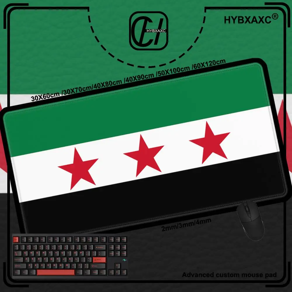 Syrian Revolution Flag Mousepad Gaming Office Desk Pads Large For Computer Non-slip Lockedge Mouse Pad