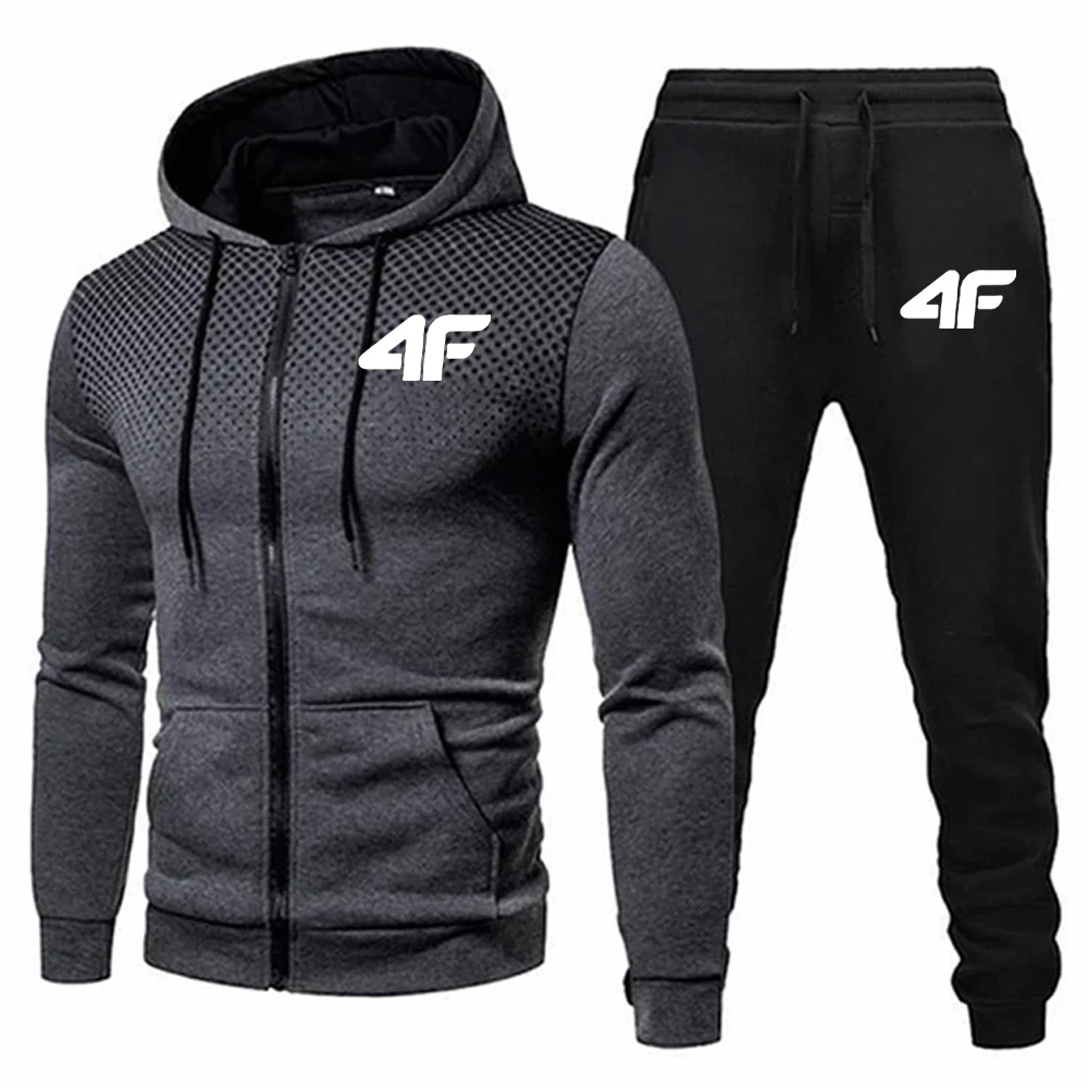 2024 Men's hooded fashion sportswear, Fitness Sportswear set, Running, Winter set, men's novelty wear