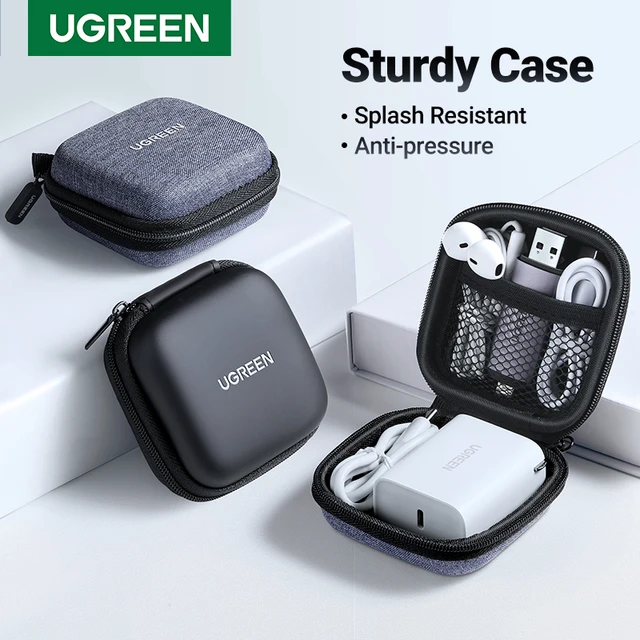 Ugreenイヤホンケースハードヘッドフォンバッグairpods earpodsゼンハイザー耳パッドワイヤレスbluetoothイヤホンアクセサリー  - AliExpress