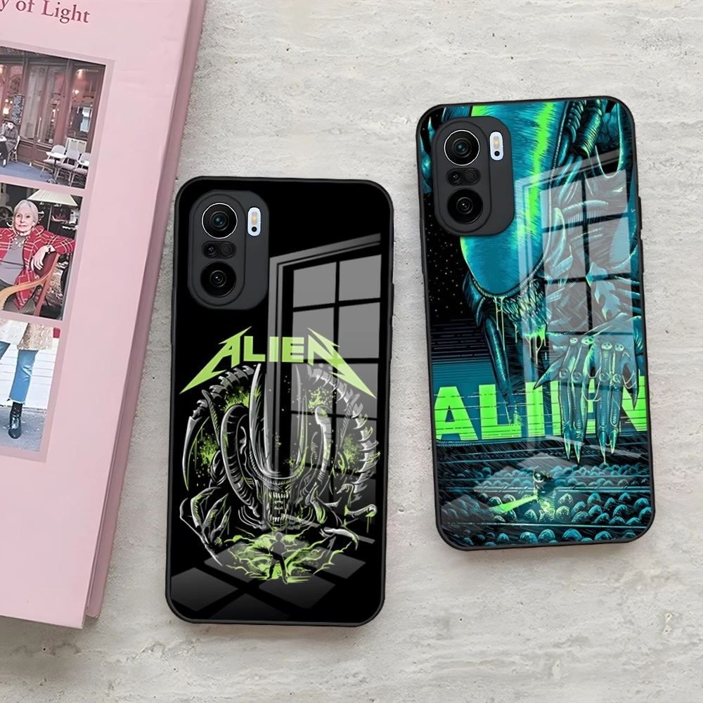 Movie Alien Xenomorph Phone Case for Xiaomi 14 12 Pro 11t 13 lite POCO M6 M5 X6 X5 X3 NFC F5 F6 Pro Tempered Glass Cover