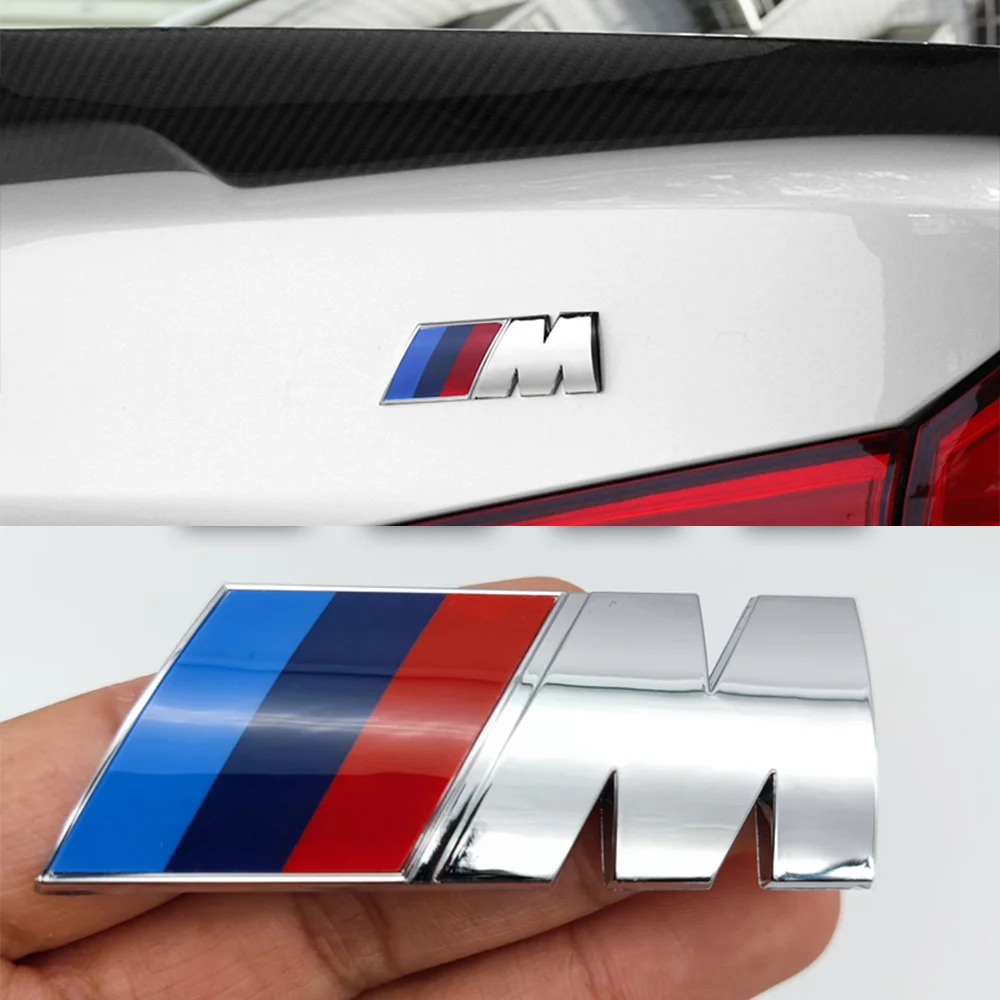 3D ABS M Logo Sticker Suitable for All BMW M Power X1 X3 X5 X7 E71 Body Side Trunk Decoration Car Modification Accessories