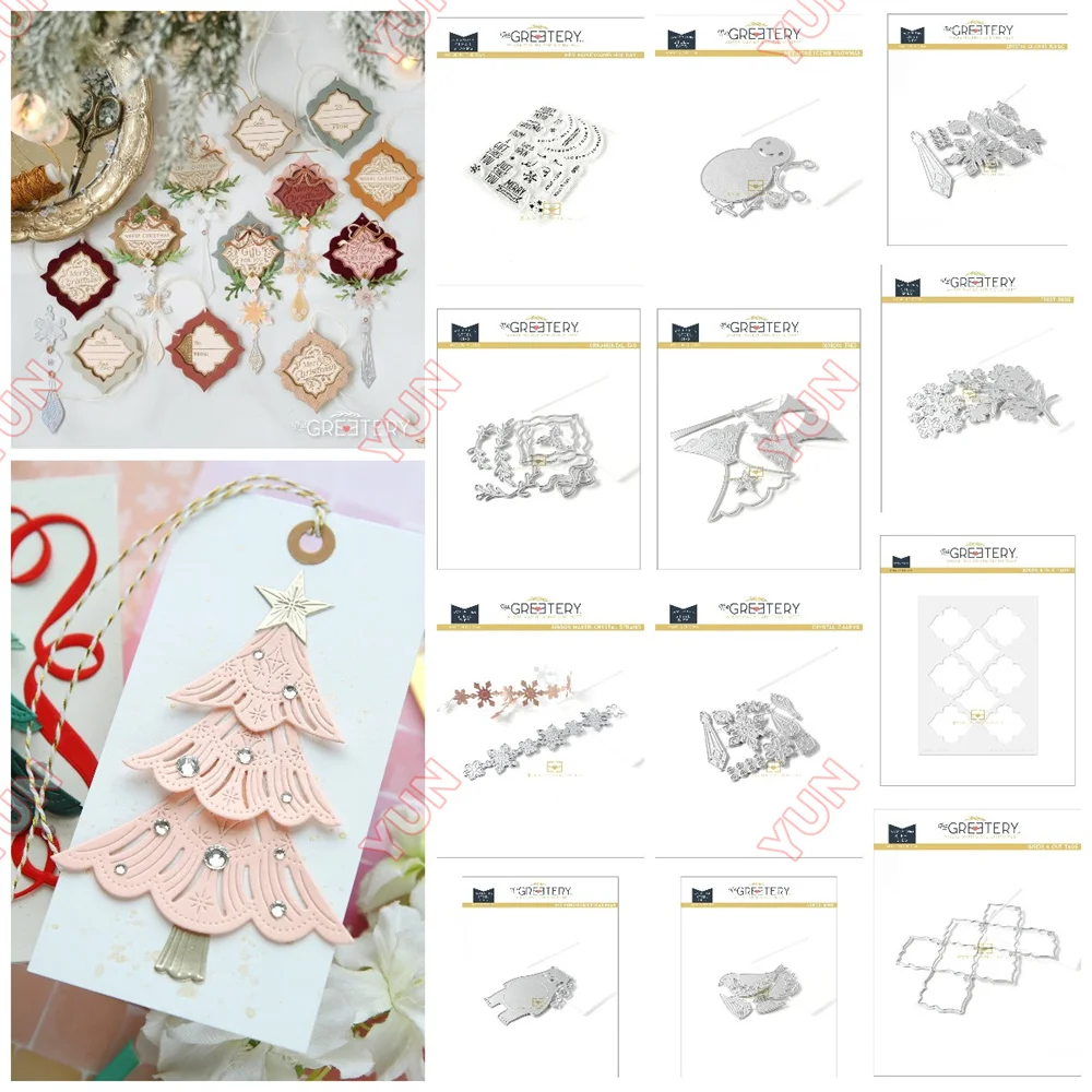 2024 Nieuwe Greetery Sterft Kerst Hey Honingraat Vakantie Tags Sterven Stempels Stencils DIY Scrapbooking Kaarten Handgemaakte Bezuinigingen Embossing