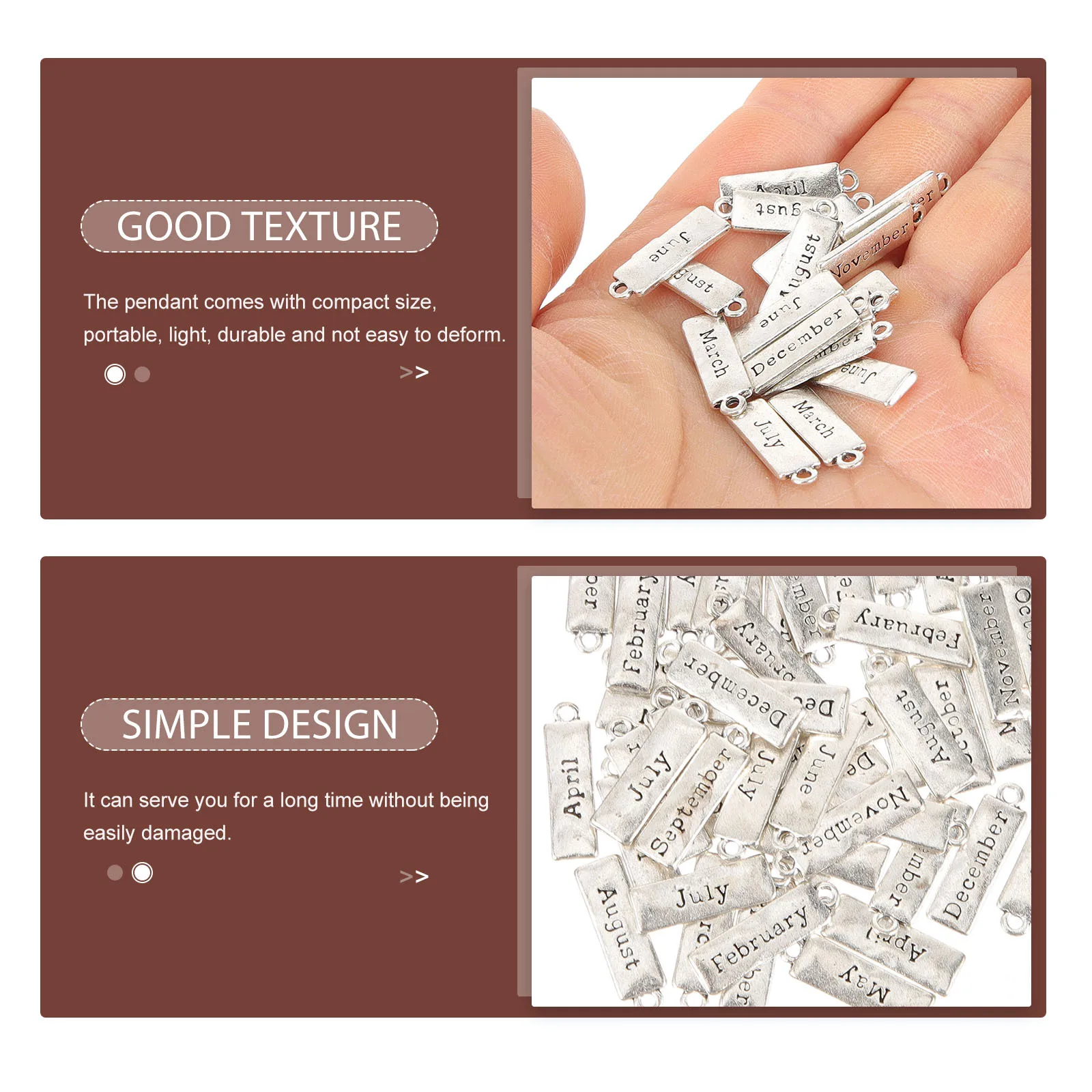 

50 шт., подвески «Двенадцать месяцев», ювелирные изделия из сплава, подвески, ожерелье «сделай сам», браслет, брелок, аксессуары, подвески «Двенадцать месяцев»