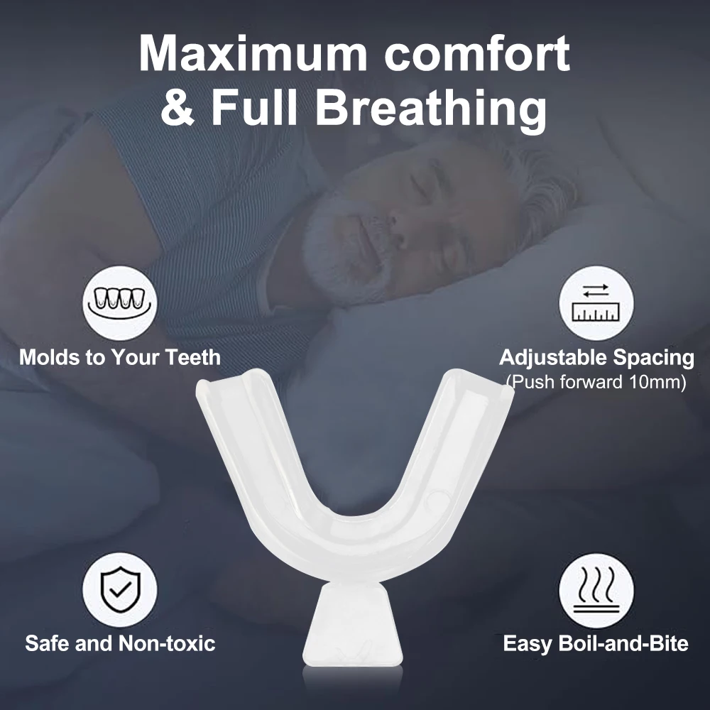 2/4PCS Anti Snoring Bruxism Sleeping Mouth Guard Night Guard Gum Shield Mouth Tray Stop Teeth Grinding Sleep Apnea Mouthpiece image 3
