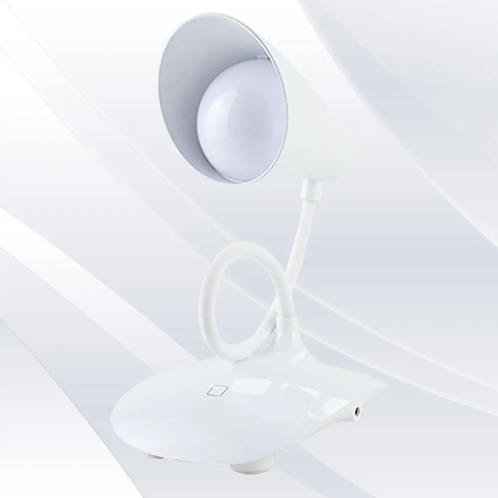 

Rechargeable Led Touch Control Operated Cordless 3 Brightness Levels Flexible Gooseneck Stable Base White Small Night